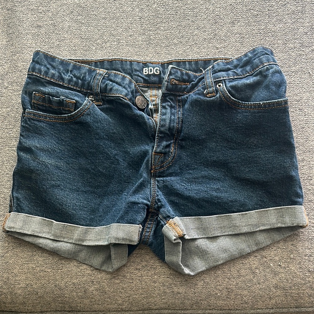 BDG Blue Jean Shorts with Rolled Hems